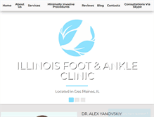 Tablet Screenshot of ilfootclinic.com